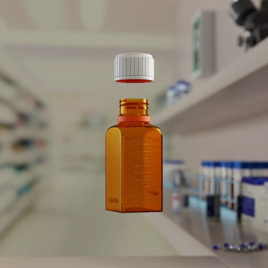 30mL / Oz Premium Methadone Bottles With Child-Resistant Push & Turn Caps (1000 Pieces)