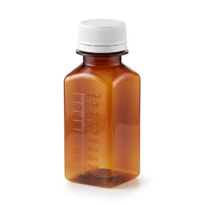 100 mL / 3 oz Methadone Bottle with Push & Turn Caps (500 pcs)