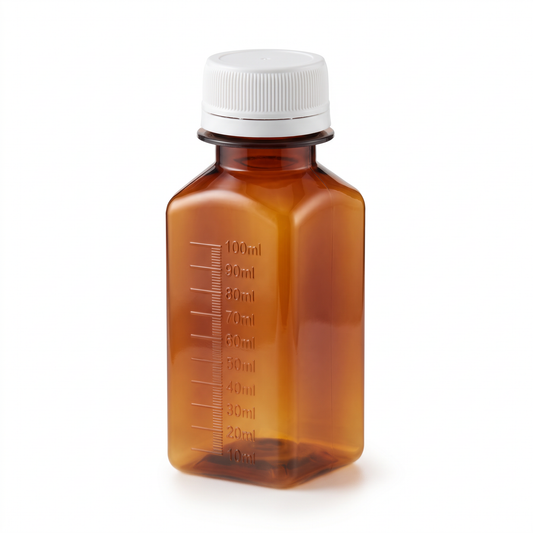 100 mL / 3 oz Methadone Bottle with Push & Turn Caps (500 pcs)