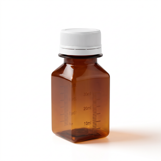 30 mL / 1 oz Methadone Bottle with Push & Turn Caps (1,000 pcs)