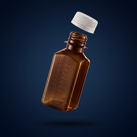 100 mL / 3 oz Methadone Bottle with Push & Turn Caps (500 pcs)