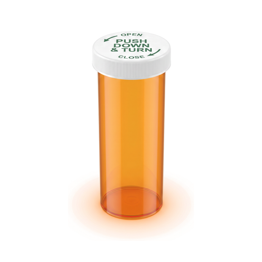 13DR Prescription Vial with Push & Turn Caps (320 pcs)