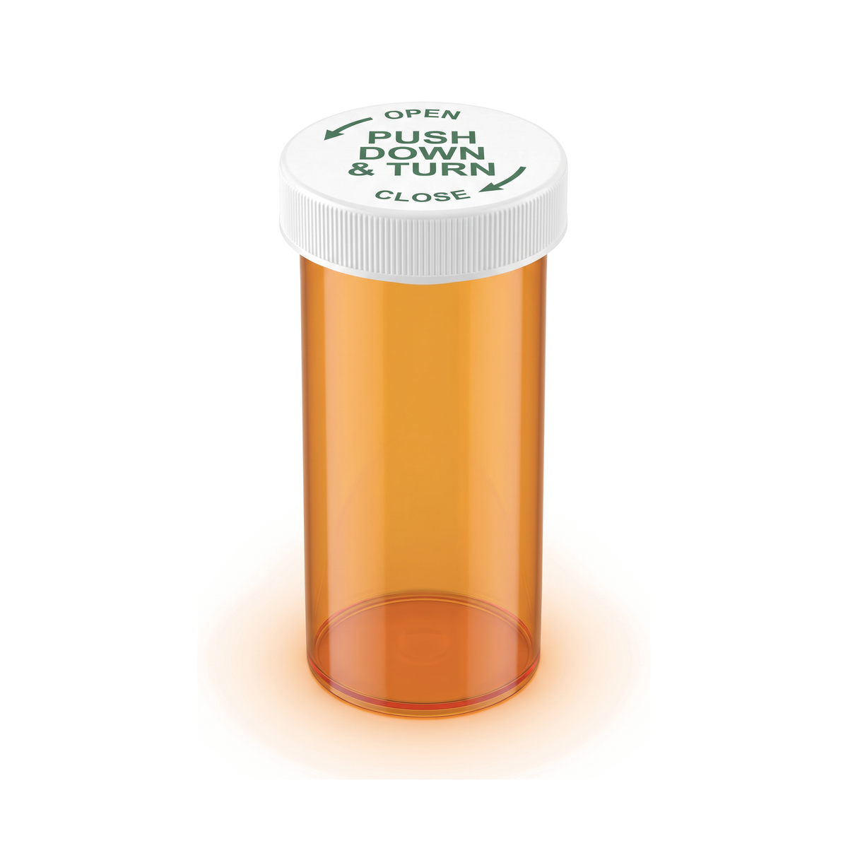 30DR Prescription Vial with Push & Turn Caps (216 pcs)