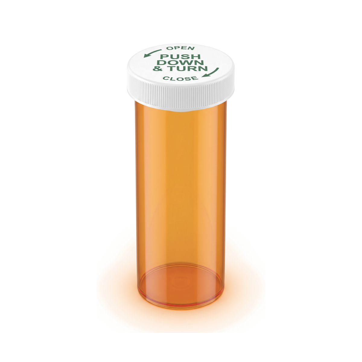 40DR Prescription Vial with Push & Turn Caps (180 pcs)