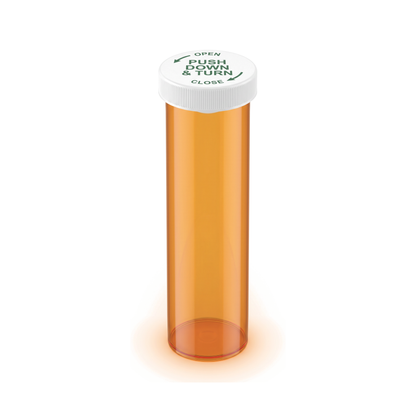 60DR Prescription Vial with Push & Turn Caps (90 pcs)