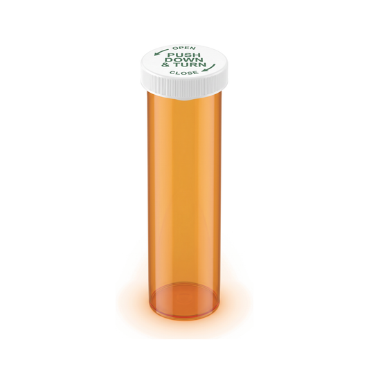 60DR Prescription Vial with Push & Turn Caps (90 pcs)